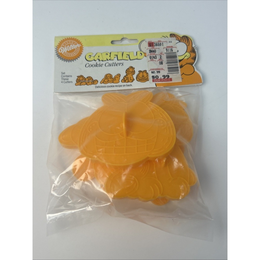 NEW Vintage Wilton Garfield Cookie Cutter Set Of 4 1978